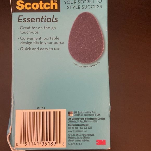 NIB Scotch Essentials Deodorant Mark Remover/white mark eraser - Picture 2 of 7